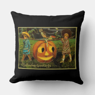Halloween Jack-o-Lantern Ernteabend von Kindern Kissen