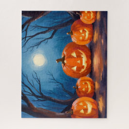 Halloween Jack-O-Lantern-Kürbisse Aquarell