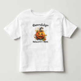 Halloween Jack-o-lantern personalisieren Kleinkind T-shirt