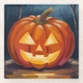Halloween Jack-O-Lantern Pumpkin Glasuntersetzer