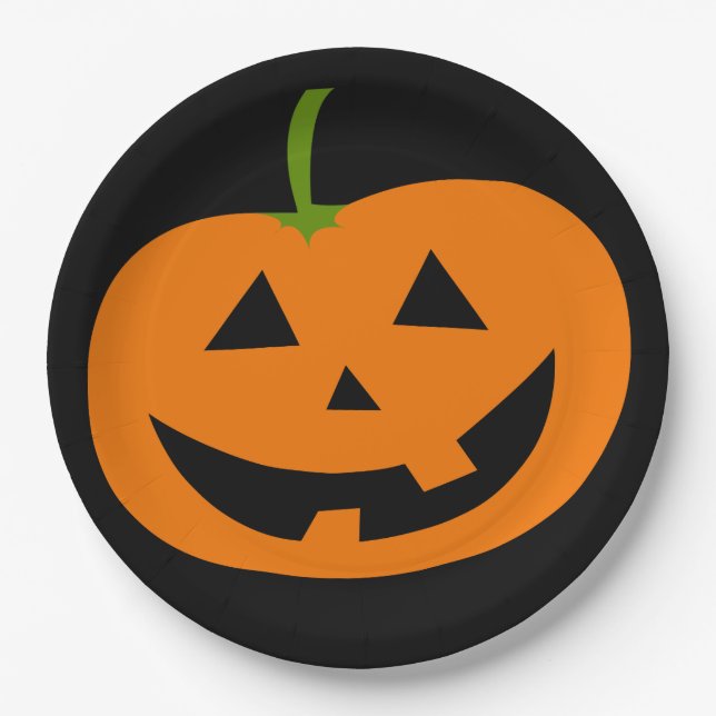 HALLOWEEN JACK-O-LANTERN PUMPKIN PAPIER-TELLER PAPPTELLER (Vorderseite)