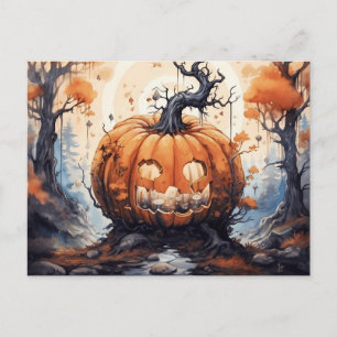 Halloween Jack O' Lantern Pumpkin Postkarte