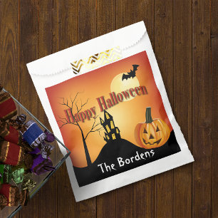 Halloween Jack O' Lantern und Spuk Haus Geschenktütchen