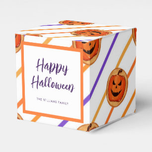 Halloween Jack-O-Lantern Weißstreifen nach Maß Geschenkschachtel