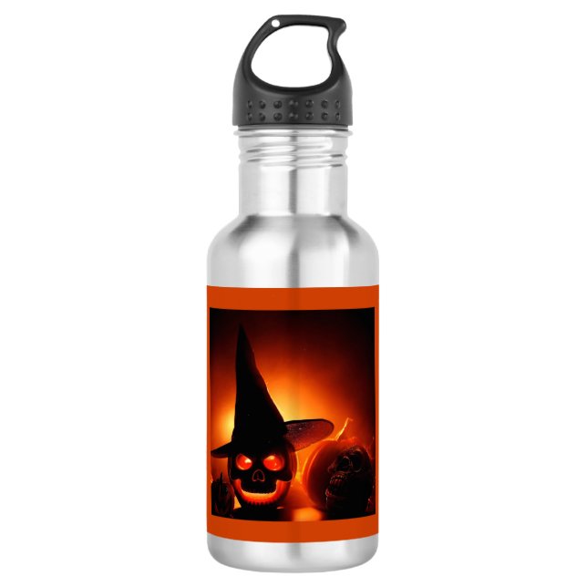 Halloween - Jack-O-Lanterns 5 Edelstahlflasche (Vorderseite)