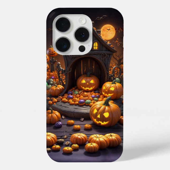 Halloween Jack o Lanterns Icons iPhone 15 Coques (Verso)