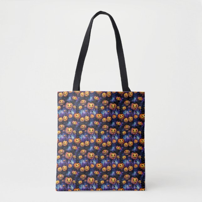 Halloween Jack-O-Lanterns Orange Pumpkins Tasche (Vorderseite)