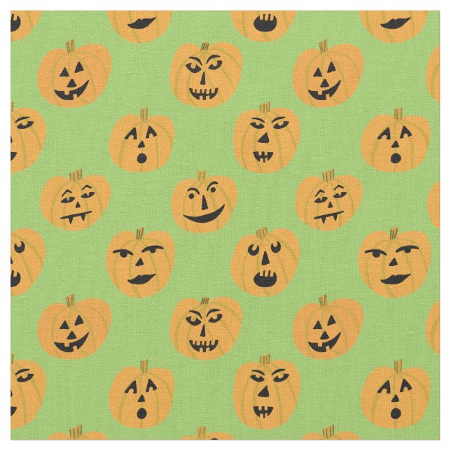Halloween Jack-O-Lanterns Pumpkins-Muster Stoff (Nahaufnahme)