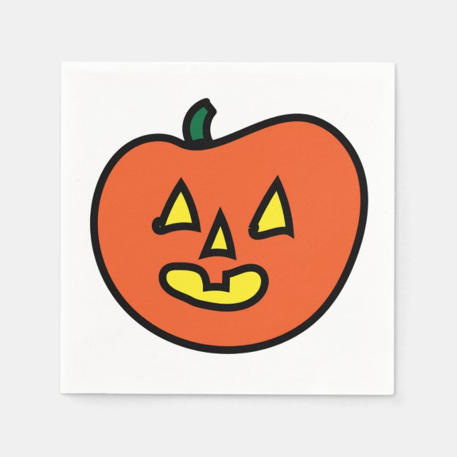 Halloween Jack-o-Laterne Serviette (Vorderseite)