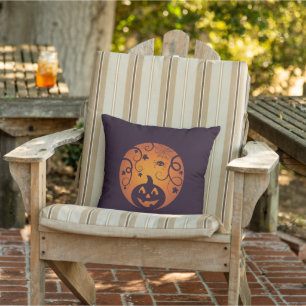 Halloween Jack o Laternen-Kürbisgesicht und Spinne Kissen
