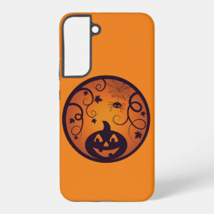 Halloween Jack o Laternen-Kürbisgesicht und Spinne Samsung Galaxy Hülle
