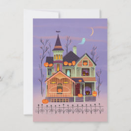 Halloween-Jack-o'-Laternenhaus-Party Einladung
