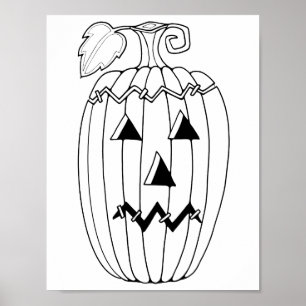 Halloween Jack O'Lantern Malerei Poster