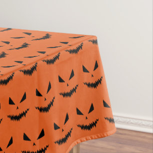 Halloween Jack OLantern Schwarz-Gesichtsorange-Mus Tischdecke