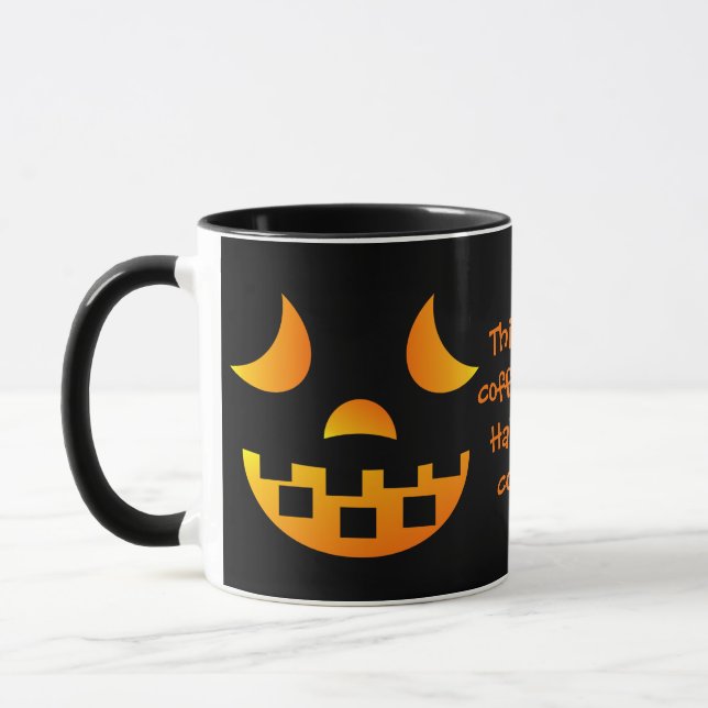 Halloween Jack-o'lanterne face Mug (Gauche)