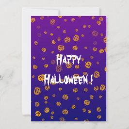 Halloween Jack Pumpkins Flat Card