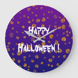 Halloween Jack Pumpkins Große Wanduhr