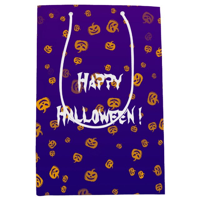 Halloween Jack Pumpkins Mittlere Geschenktüte (Vorderseite)