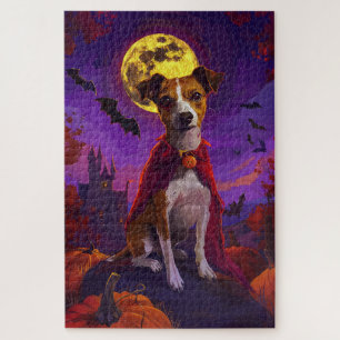 Halloween Jack Russell Vampir Kürbisse Gruselig