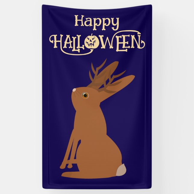 Halloween Jackalope Trick oder Treat Custom Banner (Vertikal)