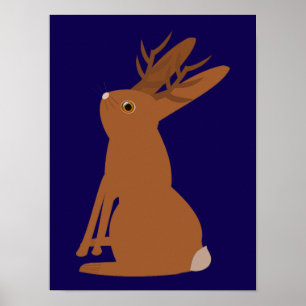 Halloween Jackalope Trick oder Treat Poster