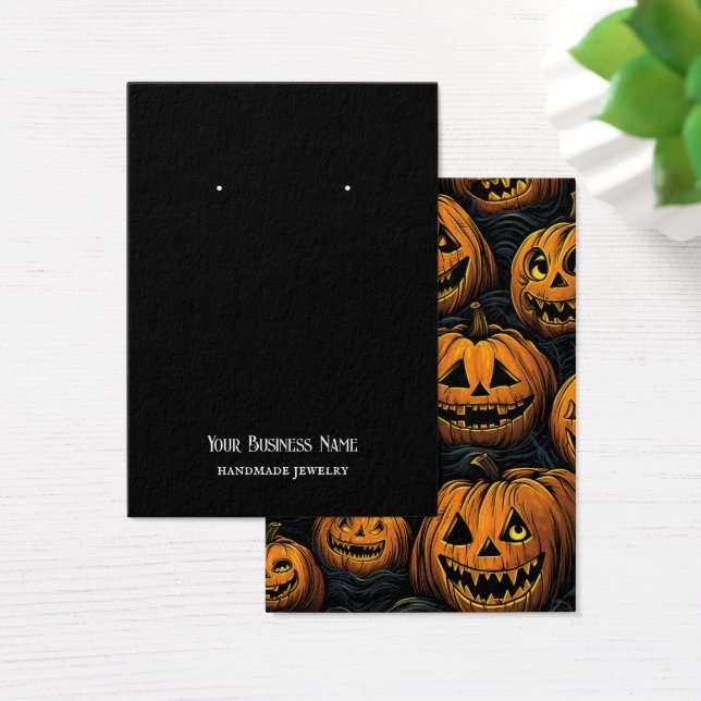 Halloween Jackolantern Earring Display Card (Schreibtisch)