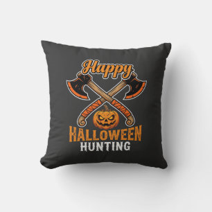 Halloween-Jagd gekreuzte Äxte Kürbislaterne Kissen