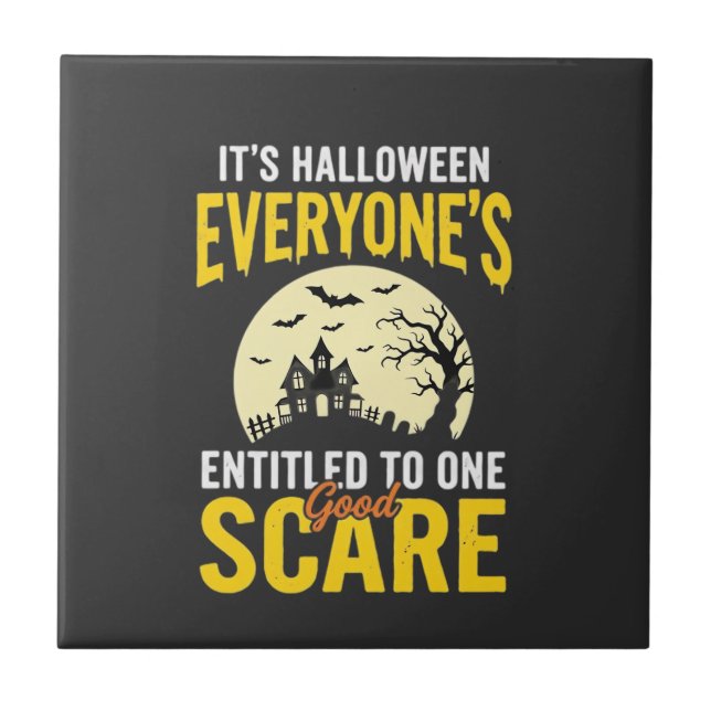 Halloween Jedem Ein Schrecken Design_1 Fliese (Vorderseite)