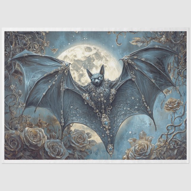 Halloween Jewelen Bat Seidenpapier (Vorderseite)