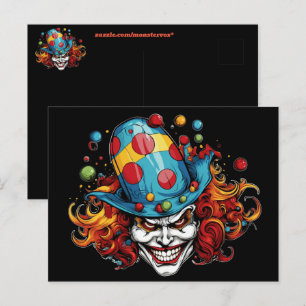 Halloween-/Joker-Postkarte Postkarte
