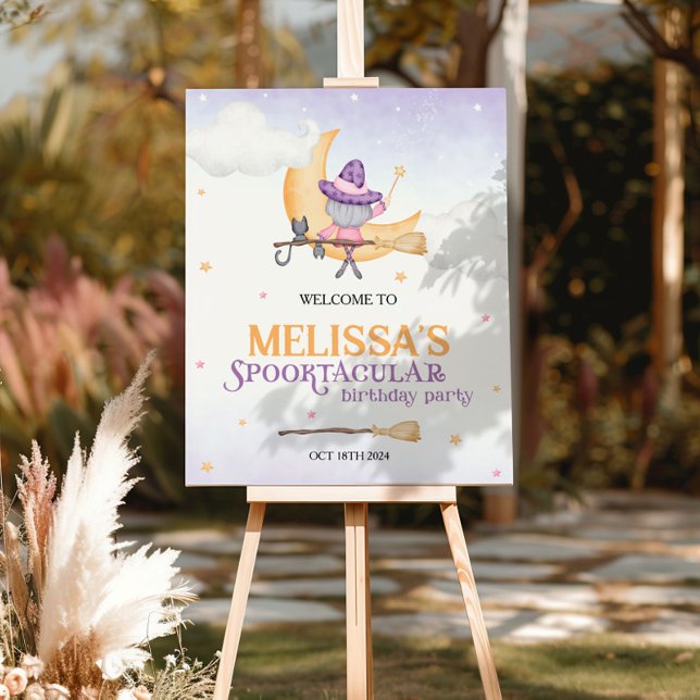 Halloween jolie sorcière Anniversaire Affiche de b (Créateur téléchargé)