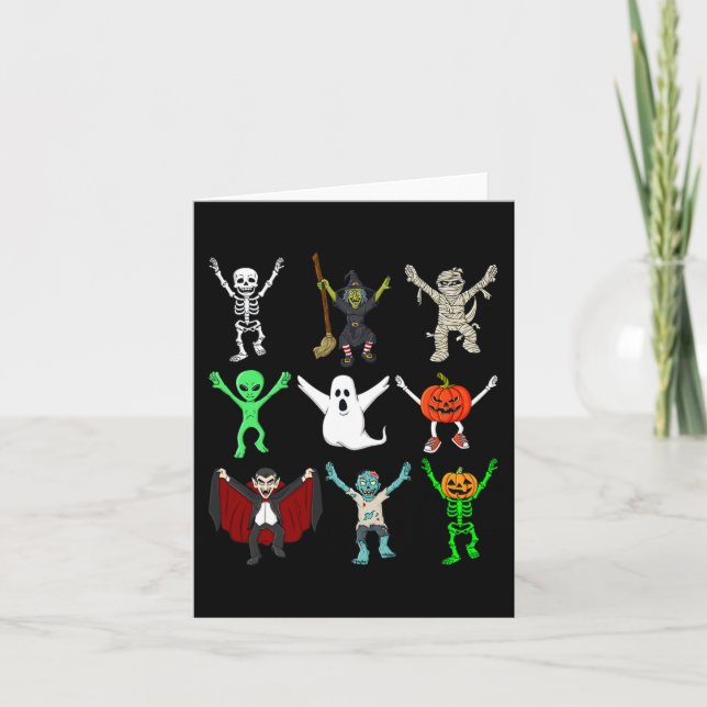 Halloween Jubilation Dancing Monsters Boys Girls K Karte (Vorderseite)