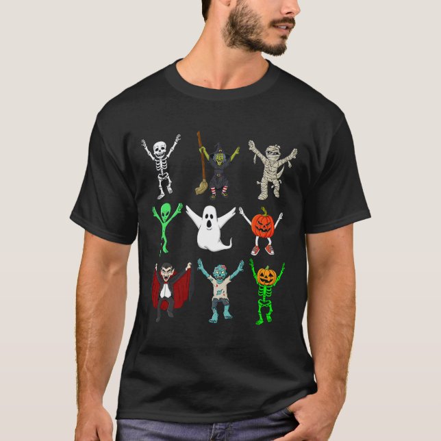 Halloween Jubilation Dancing Monsters Boys Girls K T-Shirt (Vorderseite)