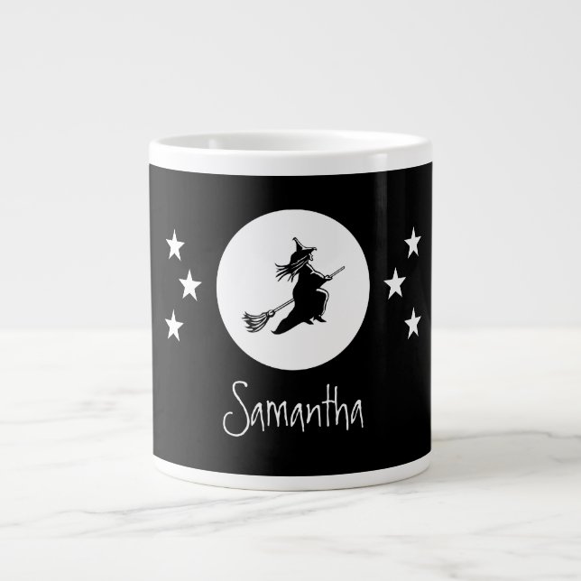 Halloween-Jumbo-Tasse, Schwarz Jumbo-Tasse (Vorderseite)