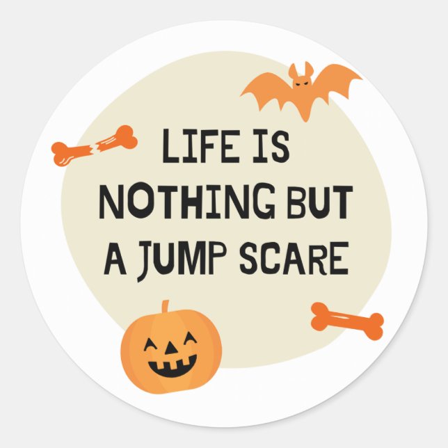 Halloween Jump Scare-Aufkleber Runder Aufkleber (Vorderseite)