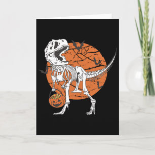 Halloween Jungen Dinosaurier Skelett T Rex Gruseli Karte