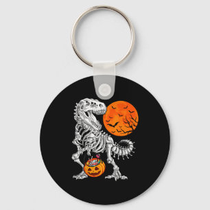 Halloween Jungen Dinosaurier Skelett T Rex Y Kürbi Schlüsselanhänger