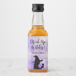 Halloween Junggeselinnen-Abschied trinken Hexen Alkoholflaschenetikett