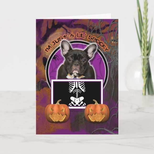 Halloween - Just a Lil Spooky - Französisch - Aqua Karte (Vorderseite)