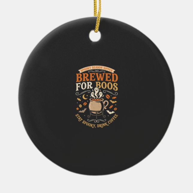 Halloween-Kaffee-Geist-Feier Keramik Ornament (Vorne)