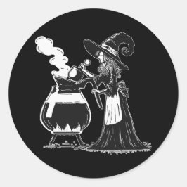 Halloween-Kaffee Runder Aufkleber