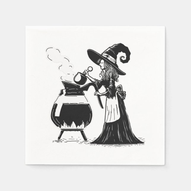 Halloween-Kaffee Serviette (Vorderseite)