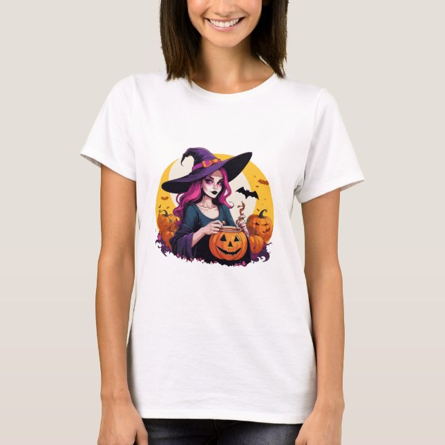 Halloween-Kaffee T-Shirt (Vorderseite)
