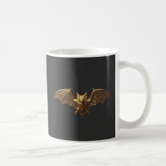 Halloween-Kaffeetasse Goldene Fledermaus Gothic Kaffeetasse
