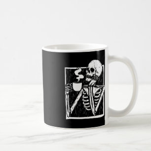 Halloween-Kaffeetrinken Skelettschädel Kaffeetasse