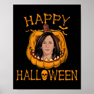 Halloween Kamala Harris Weihnachten 2023 Pumpk Poster