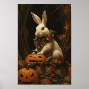 Halloween-Kaninchen Poster