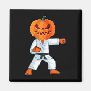 Halloween Karate Fighter Pumpkin Head Beängstigend Magnet