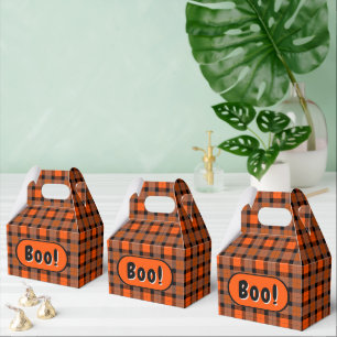 Halloween Kariert Boo Box Geschenkschachtel