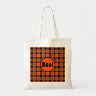 Halloween Kariert Boo Tragetasche